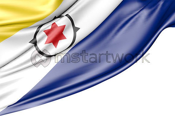 Bonaire Flag Isolated on White