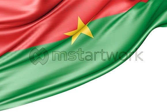Burkina Faso Flag Isolated on White: A Versatile Design for Creative and Commercial Projects