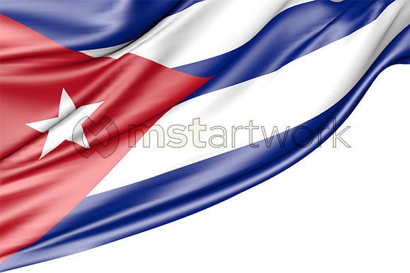 Cuba Flag Design on White Background for Creative Projects