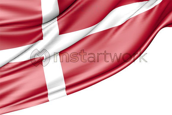 Denmark Flag Isolated on White: 3D Design Guide