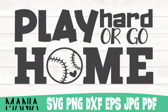 Elevating Sports Apparel Design with the Play Hard or Go Home Baseball Digital Asset Pack