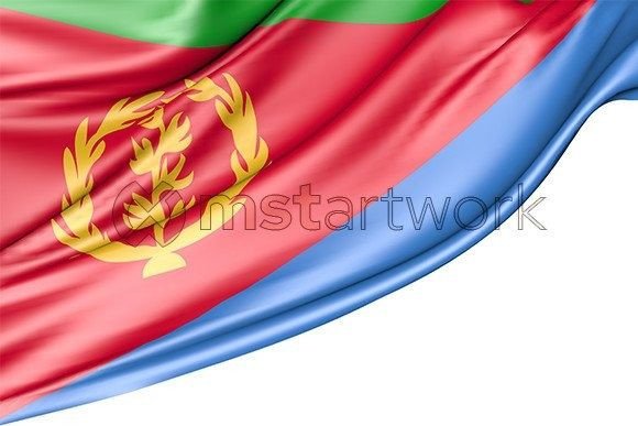 Eritrea Flag Isolated on White: A Versatile Design for Creative and Commercial Use
