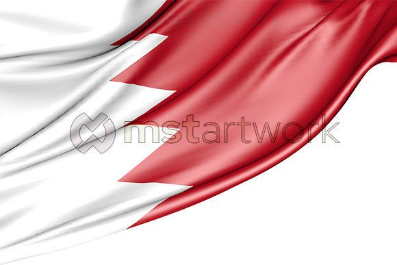 Evaluating Bahrain Flag Isolated on White for Professional and Creative Projects