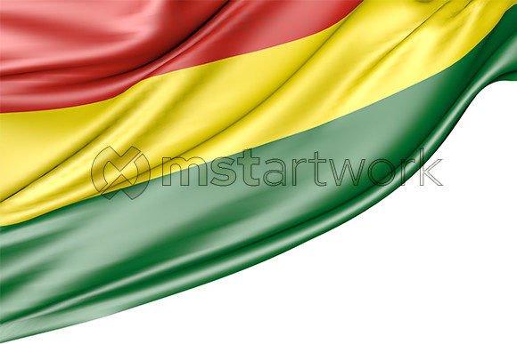 Evaluating Bolivia Flag Isolated on White 3D Illustrations