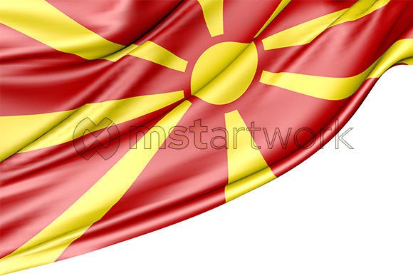 Macedonia Flag Isolated on White: Integrating High-Resolution Assets into Creative Workflows