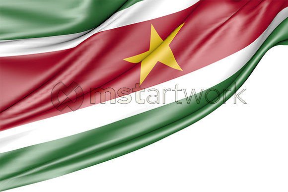 The Versatility and Value of the Suriname Flag Isolated on White Background