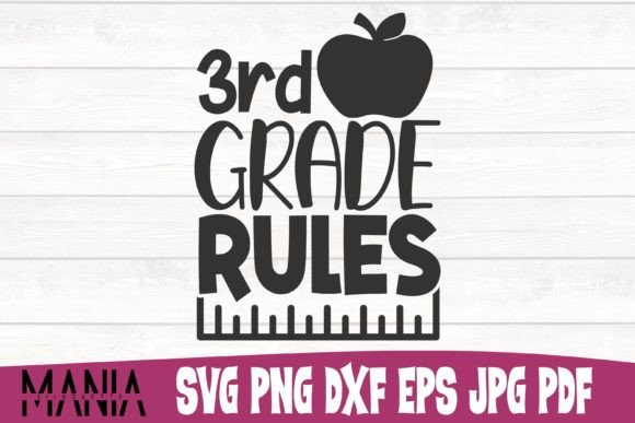 Third Grade Rules SVG Cut File Design Guide