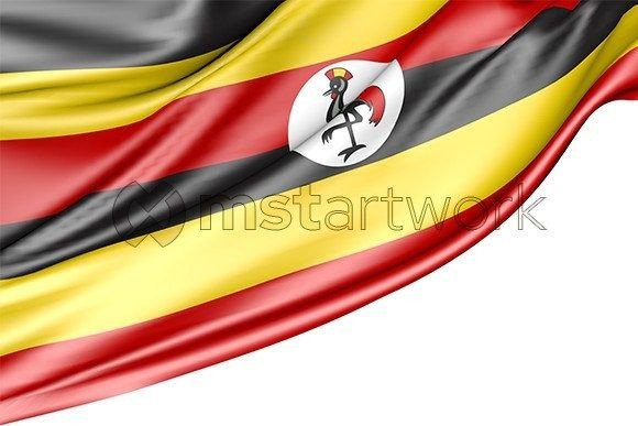 Uganda Flag Isolated on White Background: 3D Design Guide