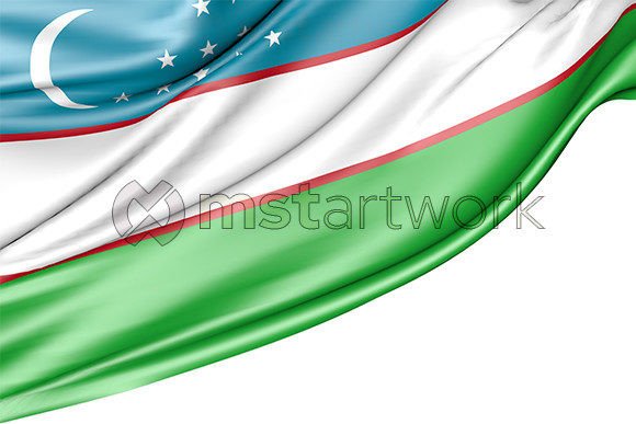 Uzbekistan Flag 3D Asset for Design