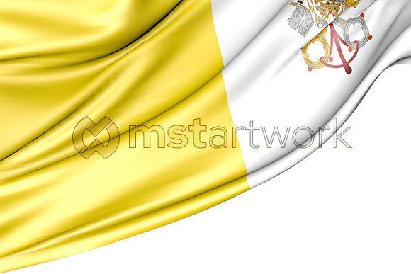Vatican Flag Isolated on White: A Practical 3D Asset for Digital and Print Projects